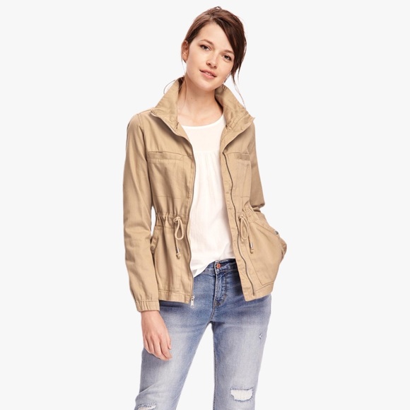 Old Navy Tan Utility Jacket Womens Size Medium - Picture 1 of 9